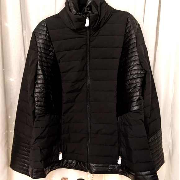 City Chic Jackets & Blazers - City Chic Sleek Puffer Jacket - black size 20 NWOT